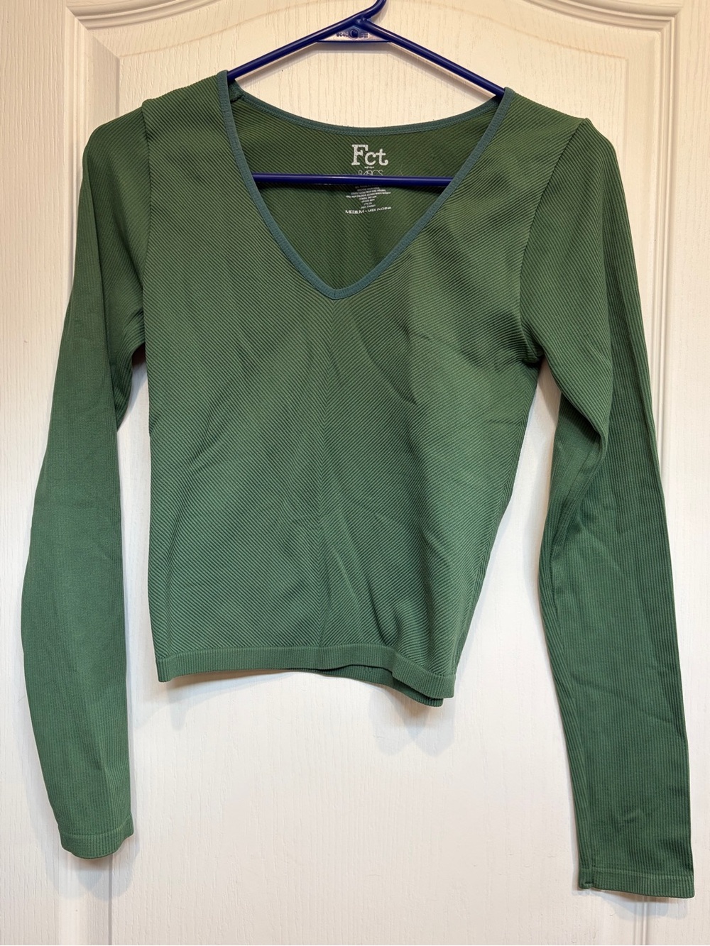 Fct Olive V-Neck Long Sleeve Tee